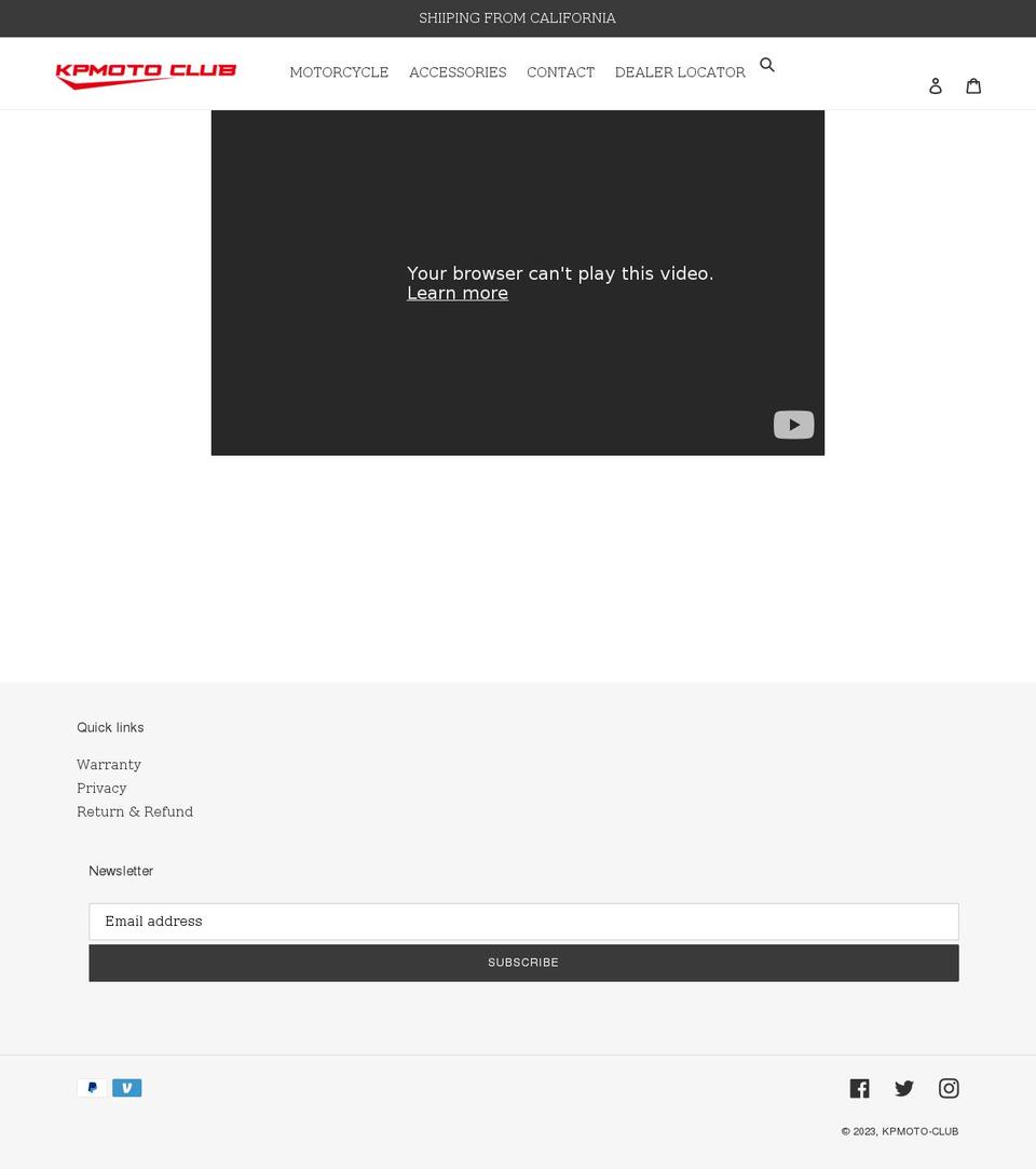 kpclubusa.com shopify website screenshot