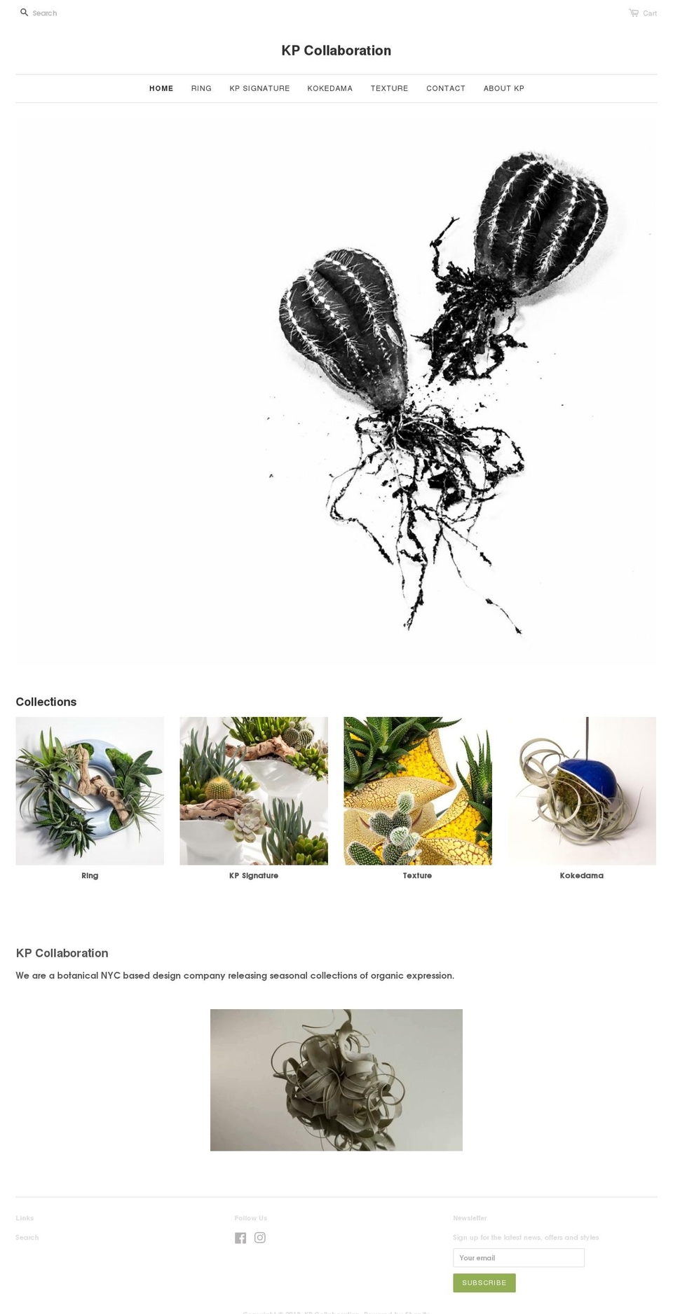 kpcollaboration.org shopify website screenshot