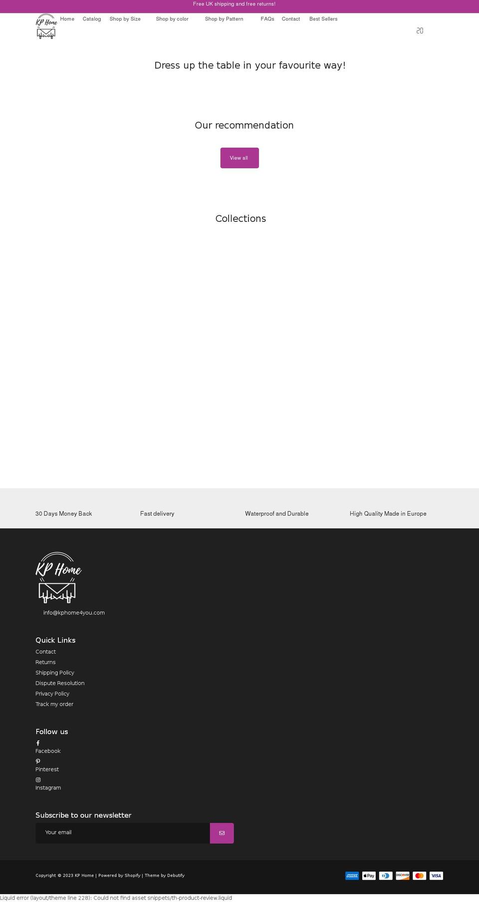 kphome4you.com shopify website screenshot