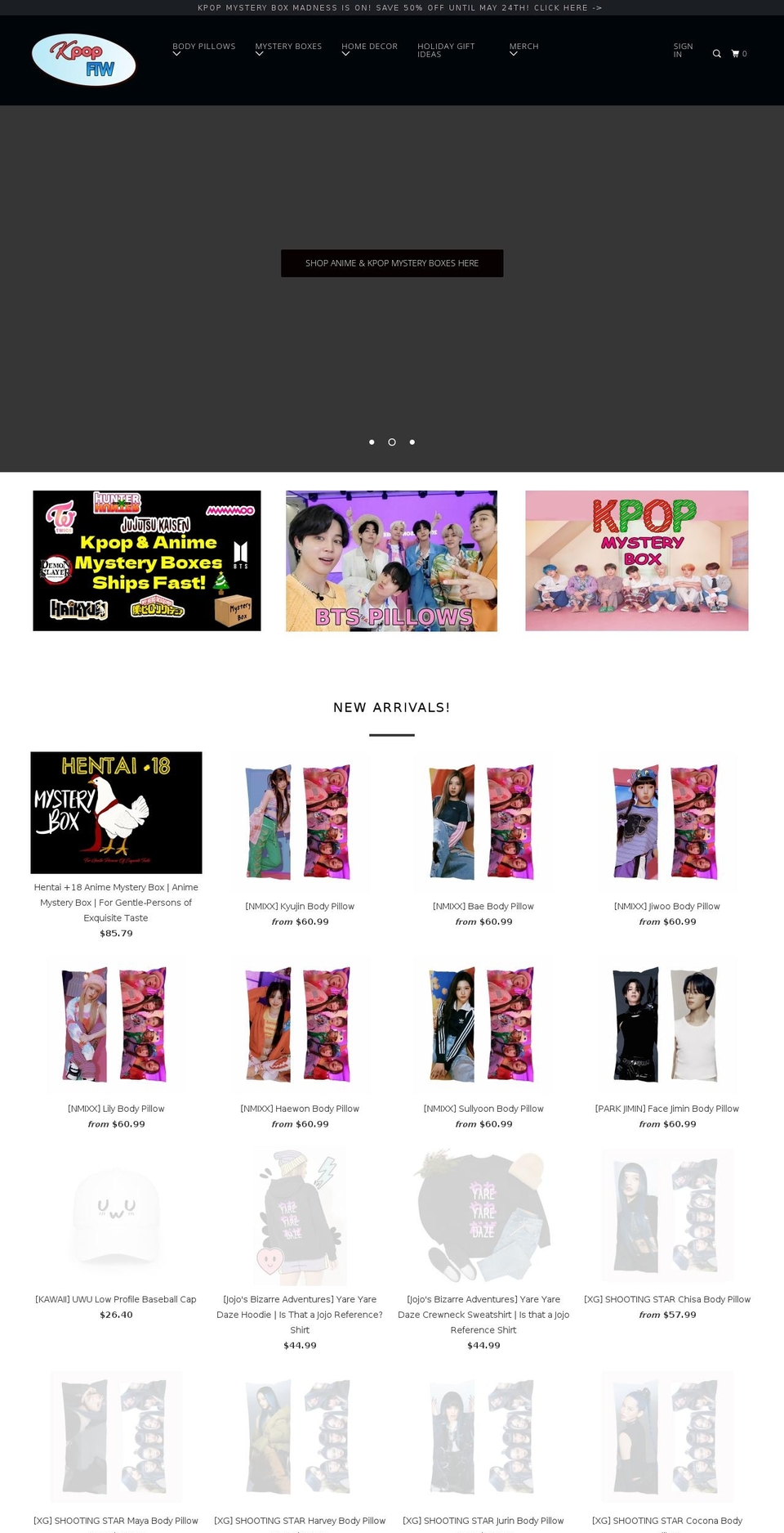 kpop-ftw.com — Shopify storefront screenshot