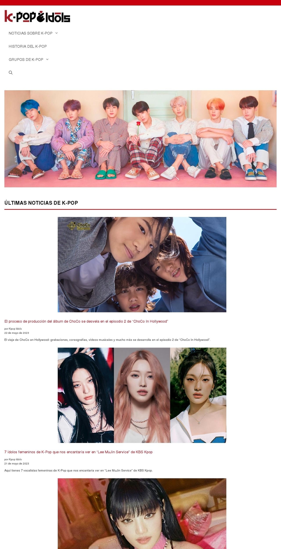 kpop-idols.com — Shopify storefront screenshot