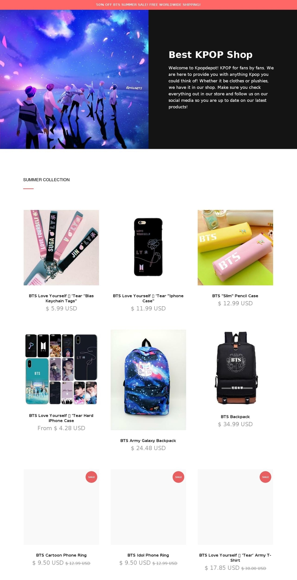 kpopdepot.com — Shopify storefront screenshot