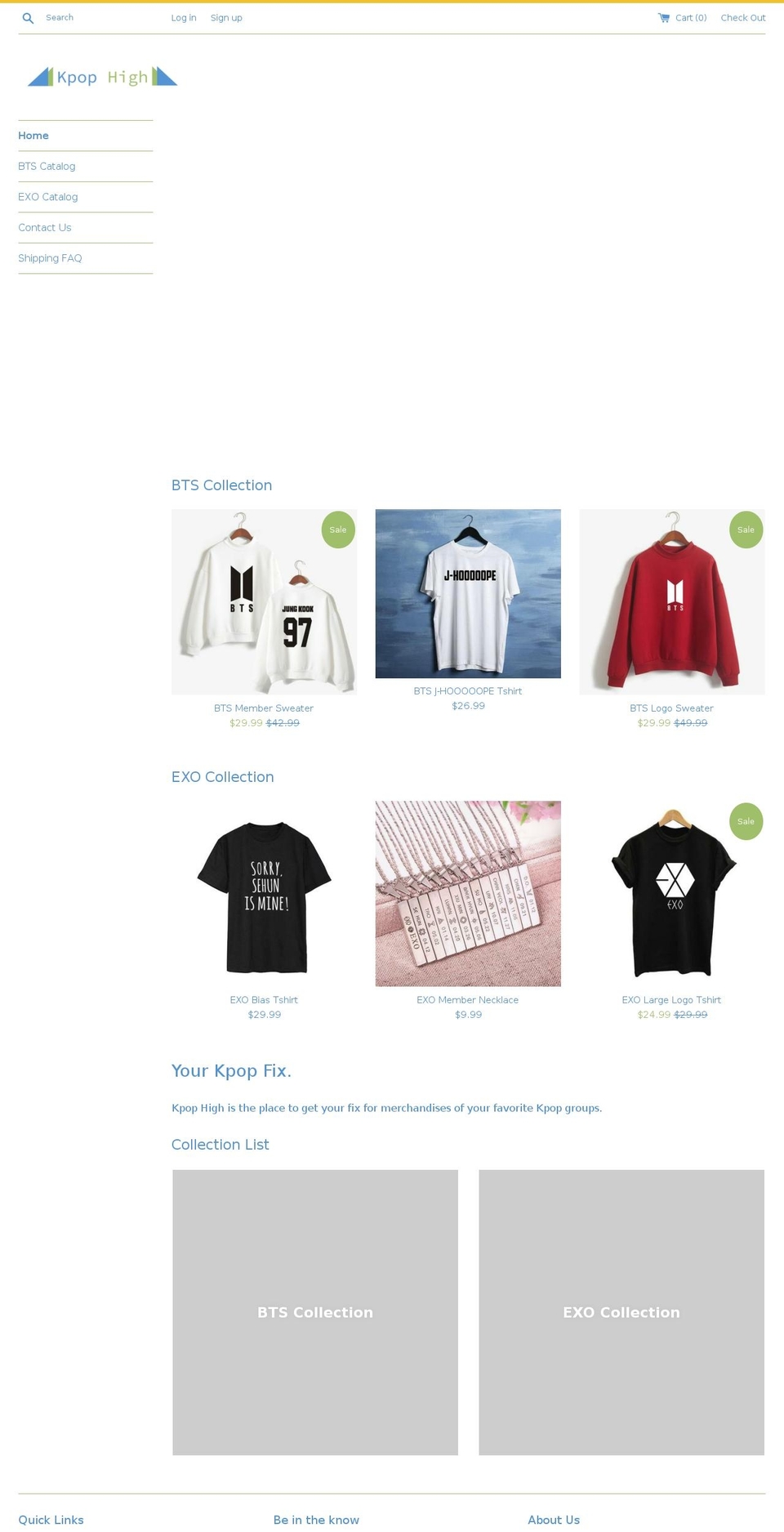 kpophigh.com — Shopify storefront screenshot