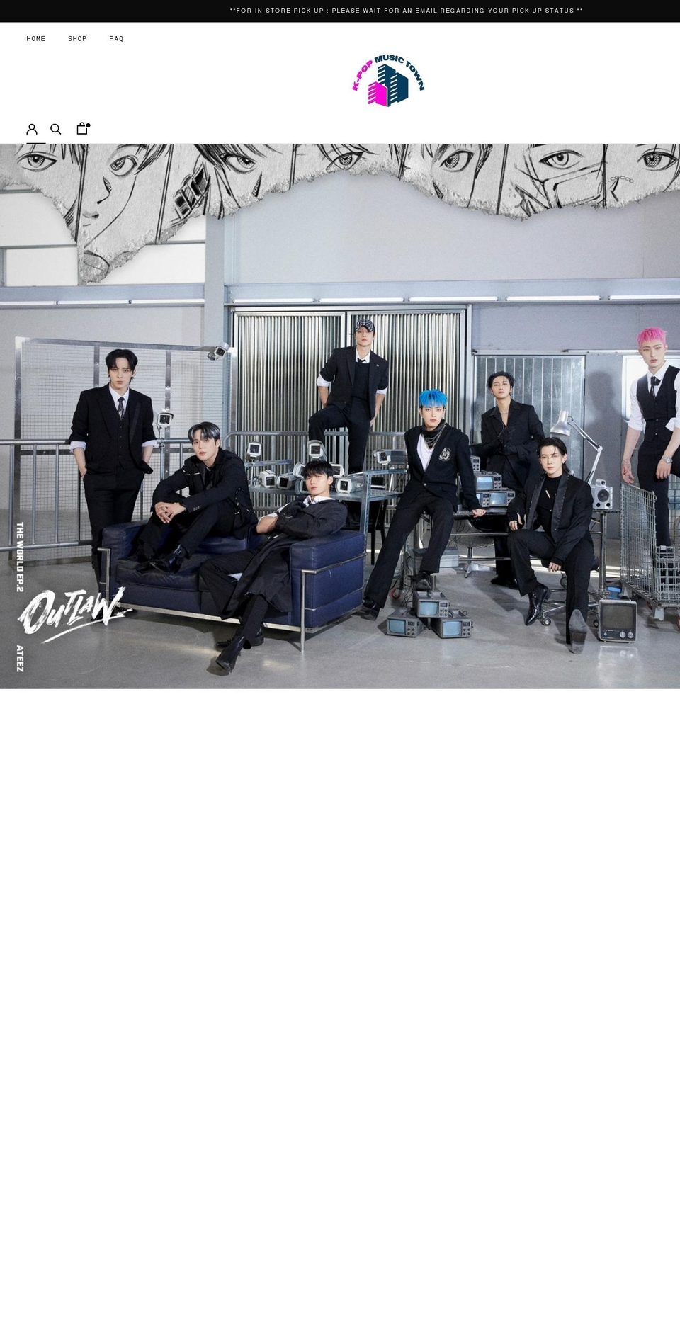 kpopmusictownla.com shopify website screenshot