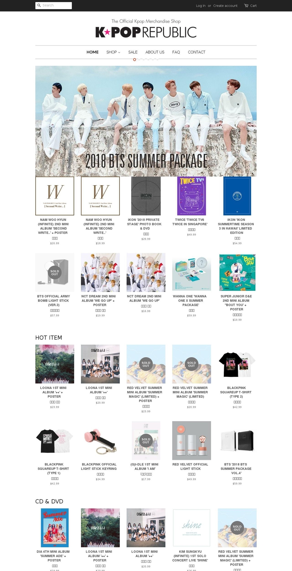 kpoprepublic.com shopify website screenshot