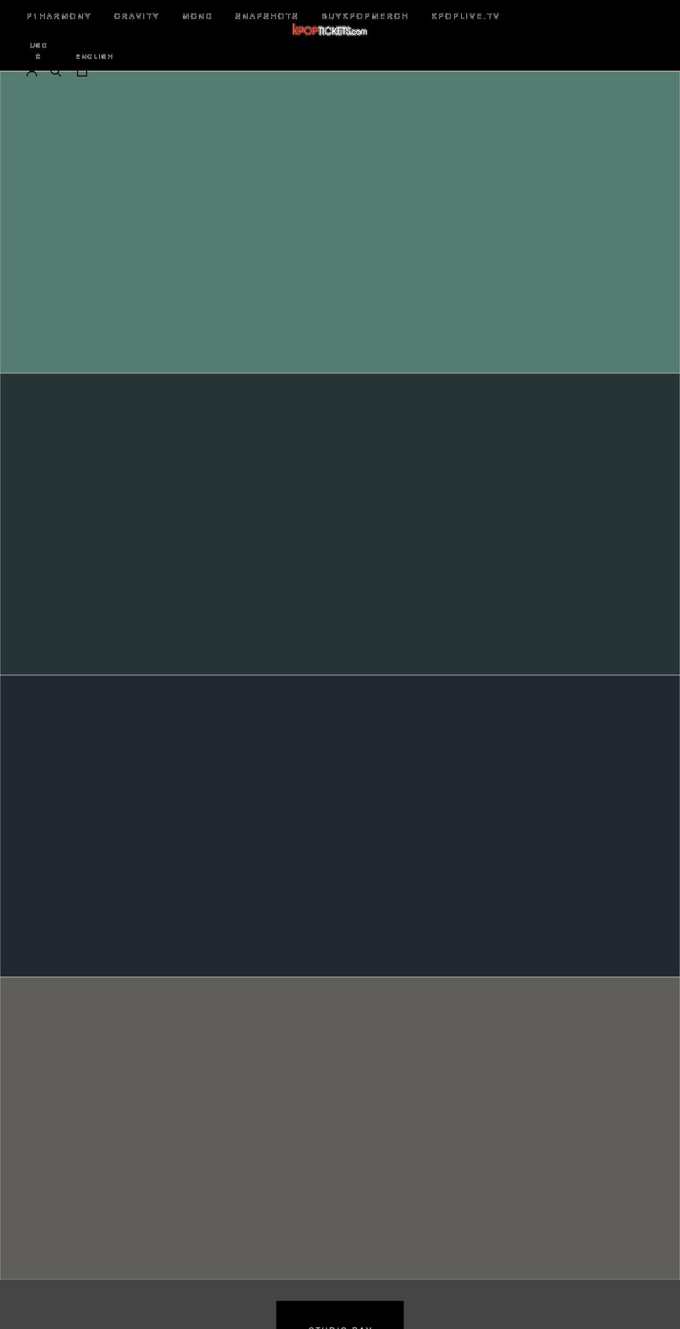 kpoptickets.com shopify website screenshot