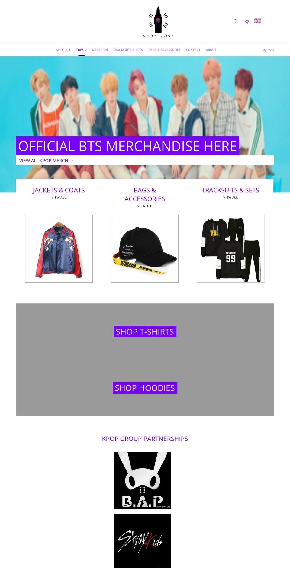 kpopzone.co.uk shopify website screenshot