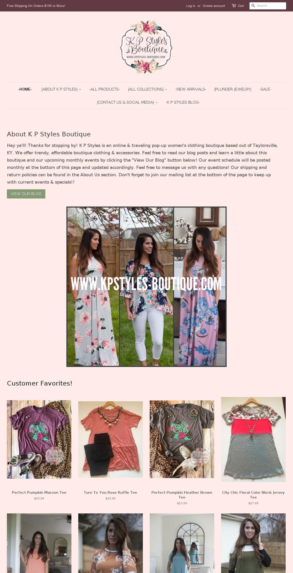 kpstyles-boutique.com — Shopify storefront screenshot