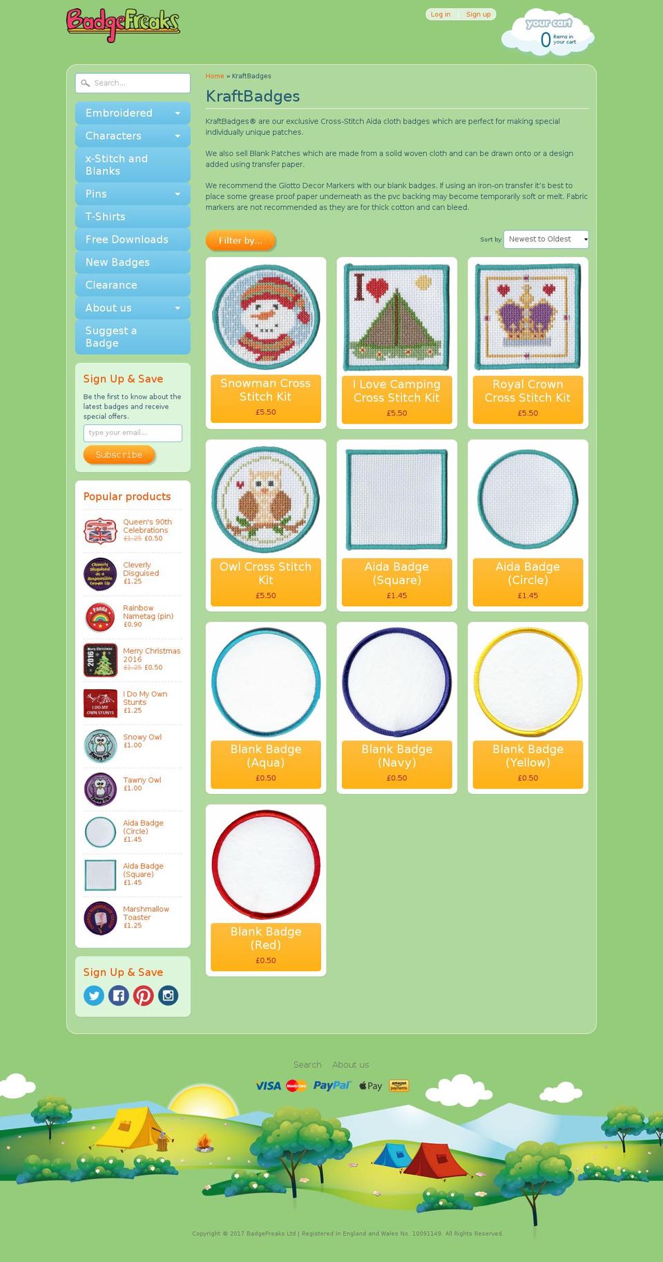 kraftbadges.com shopify website screenshot