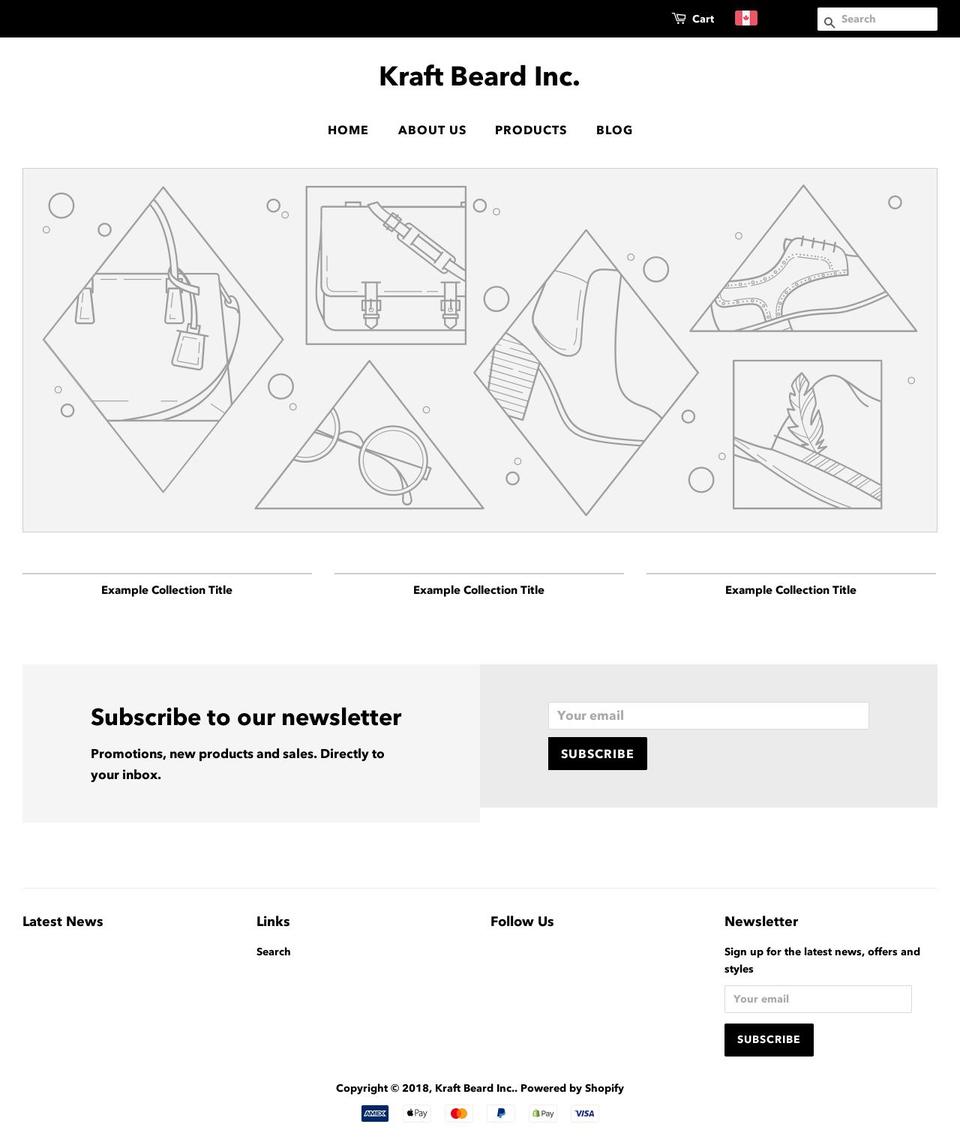 kraftbeardinc.com — Shopify storefront screenshot