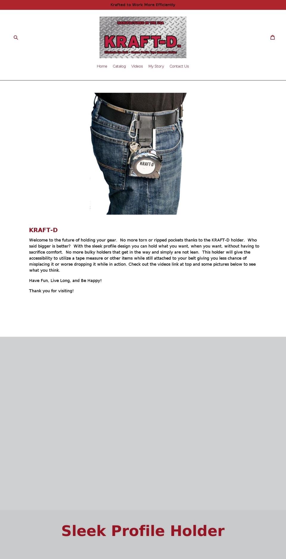 kraftdproducts.com — Shopify storefront screenshot