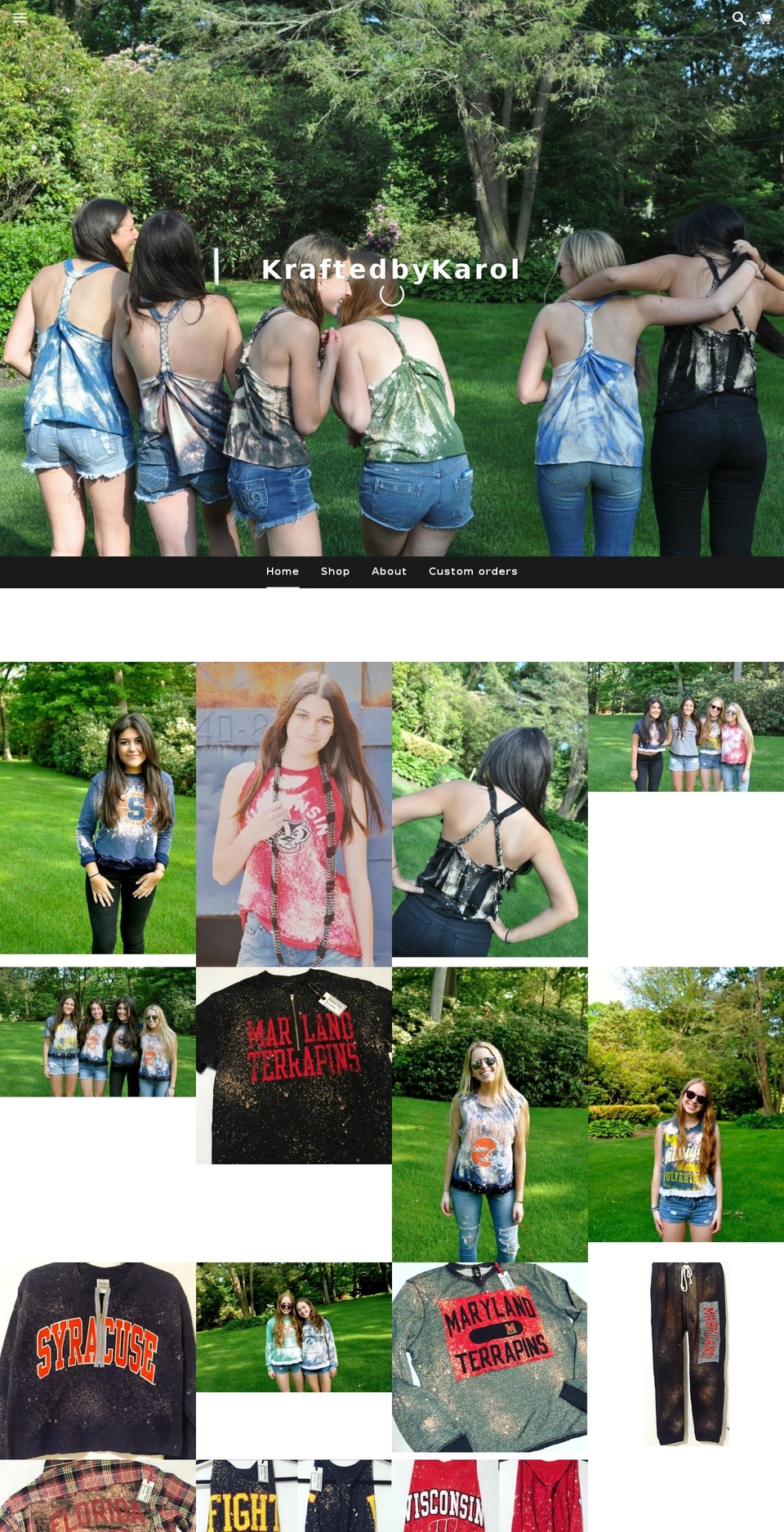 kraftedbykarol.com shopify website screenshot