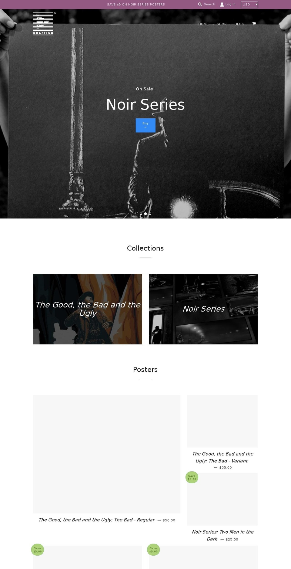 kraftico.com — Shopify storefront screenshot