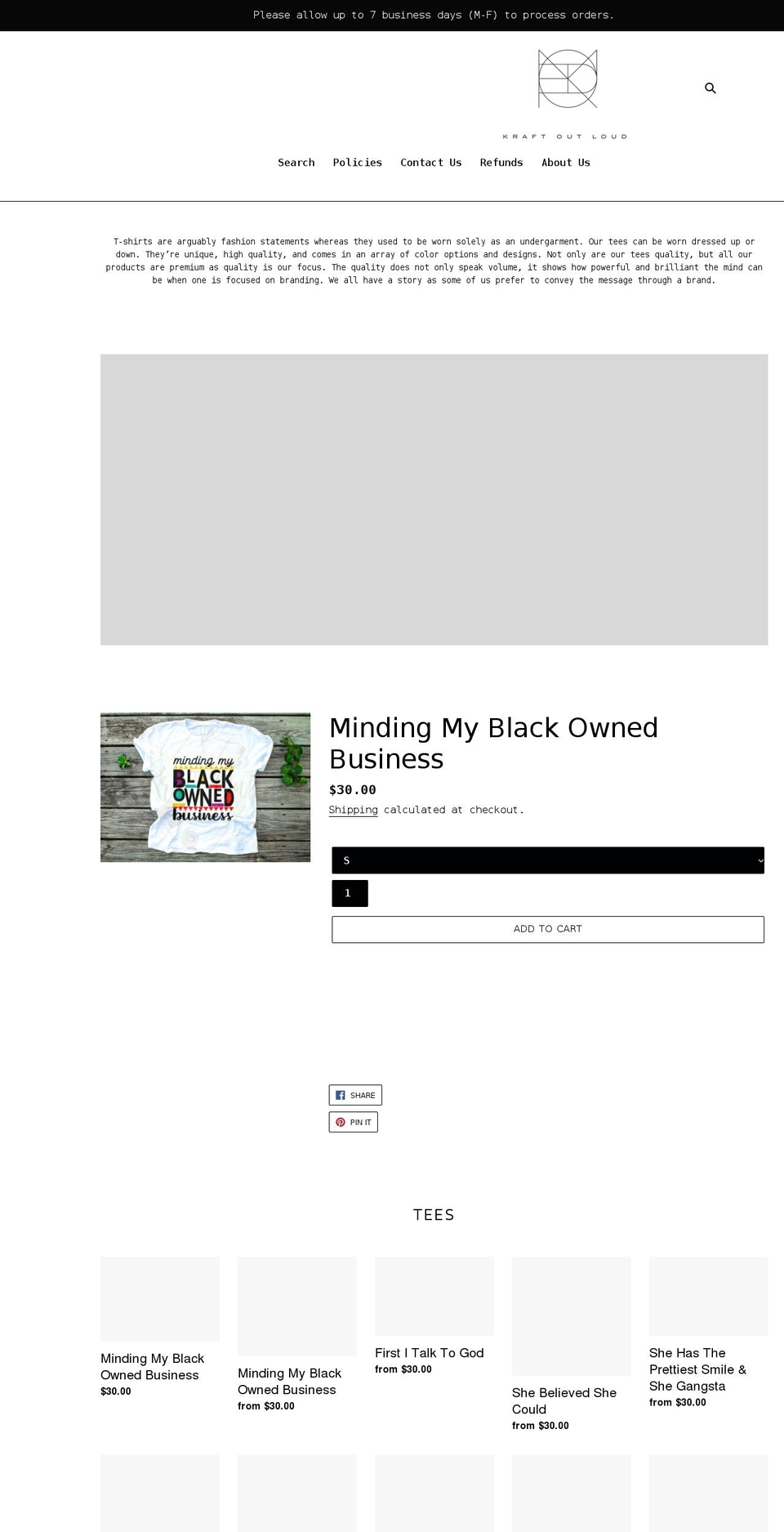 kraftoutloud.com shopify website screenshot