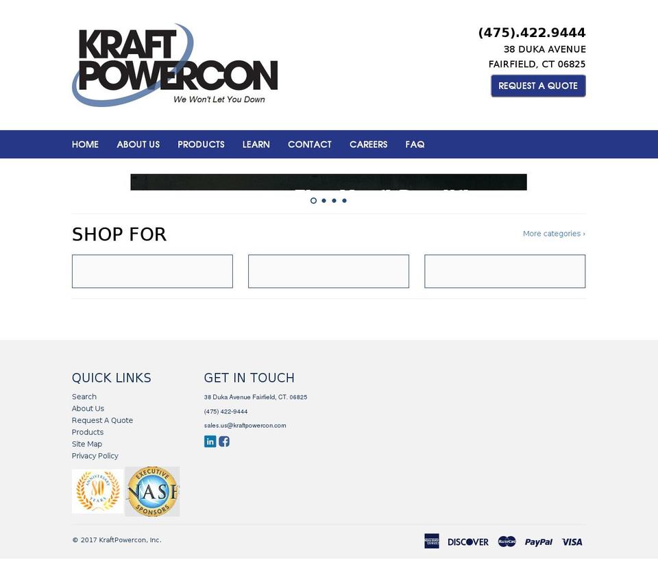 kraftpowercon.us shopify website screenshot