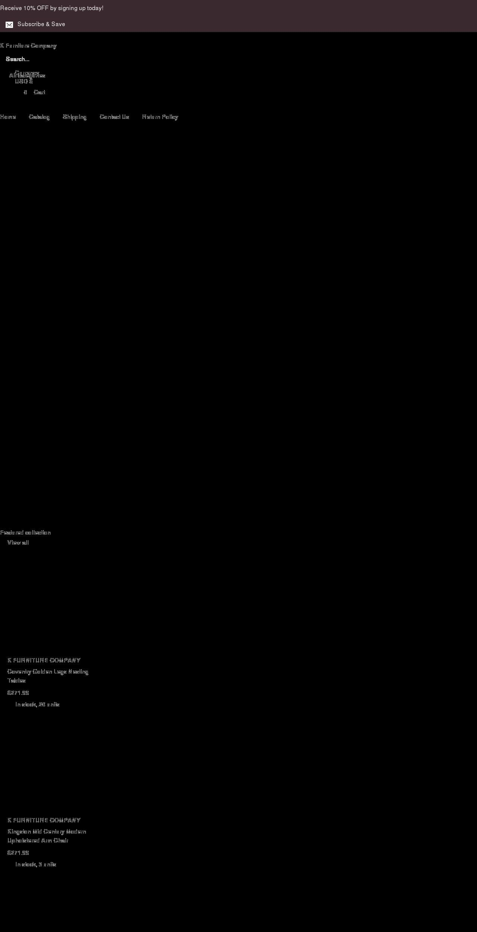 kraftsmenfurnitureco.ca shopify website screenshot