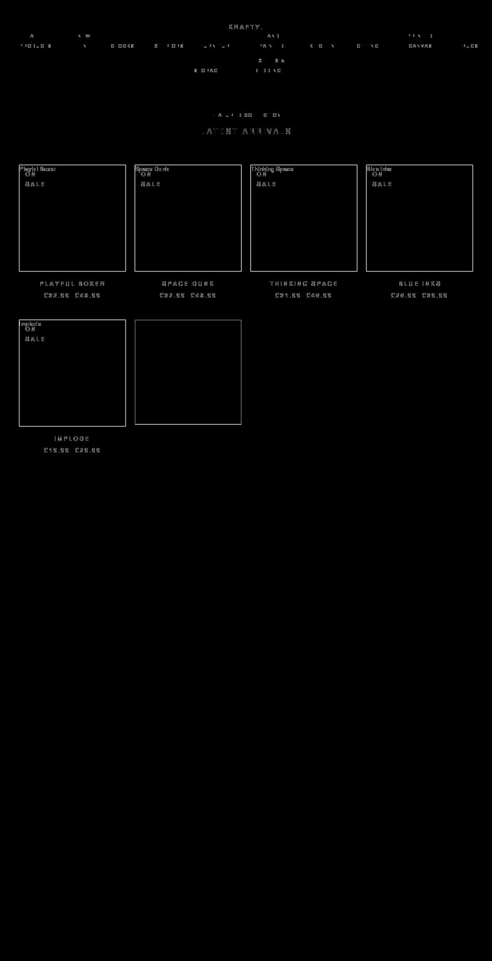 kraftydecor.com shopify website screenshot