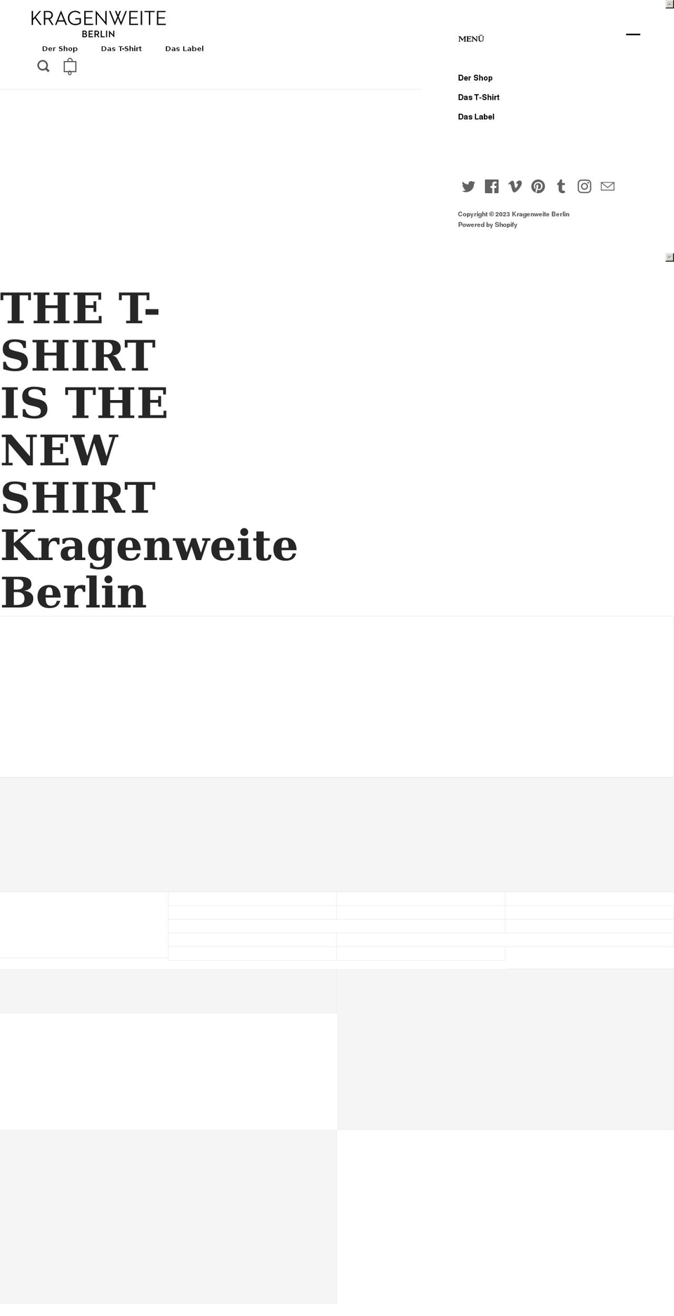 kragenweite.berlin shopify website screenshot