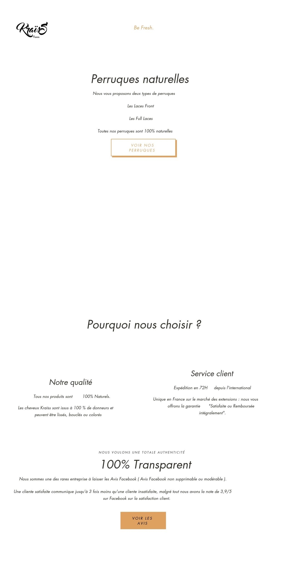 kraiss-france.com — Shopify storefront screenshot