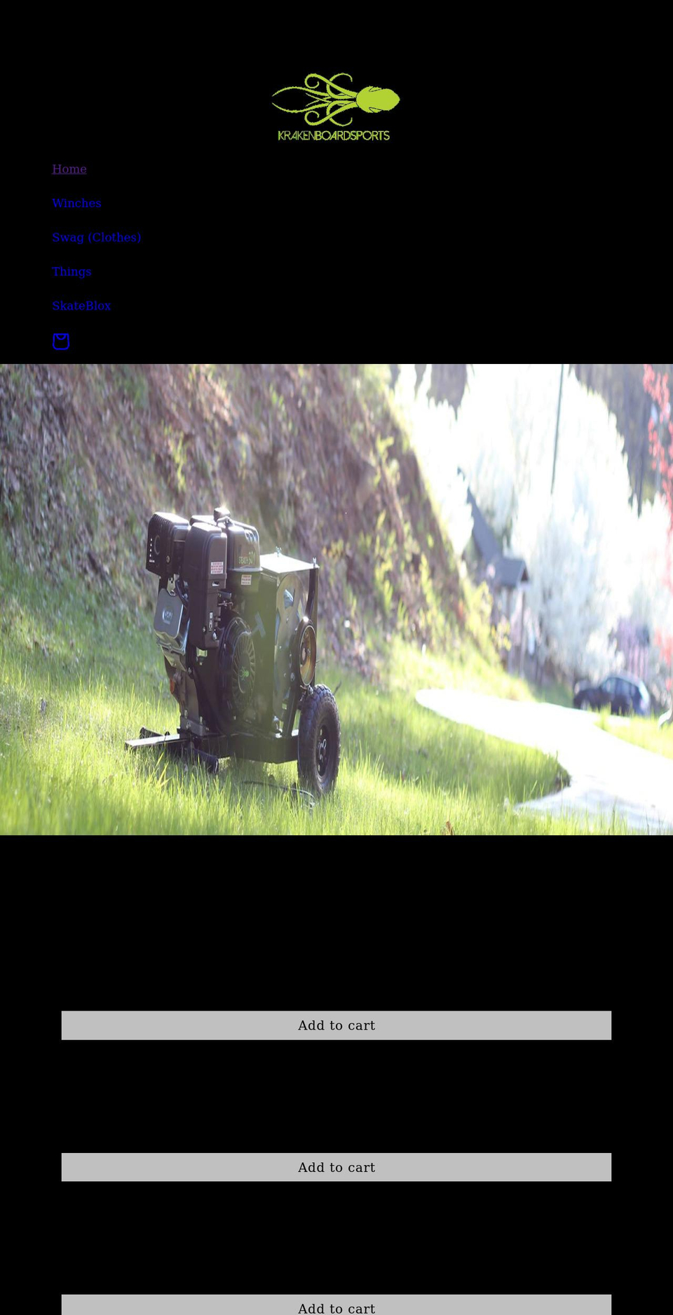 krakenboardsports.com shopify website screenshot