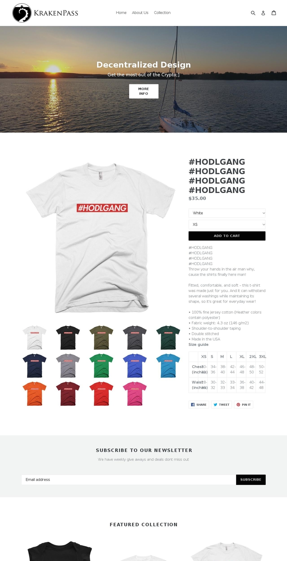 krakenpass.com — Shopify storefront screenshot