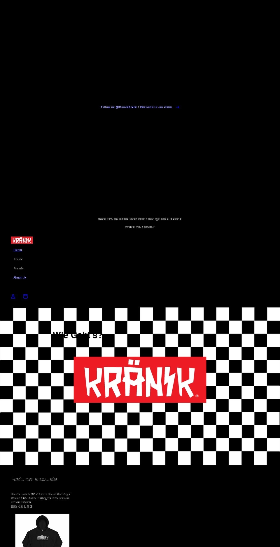 kranikbrand.com shopify website screenshot