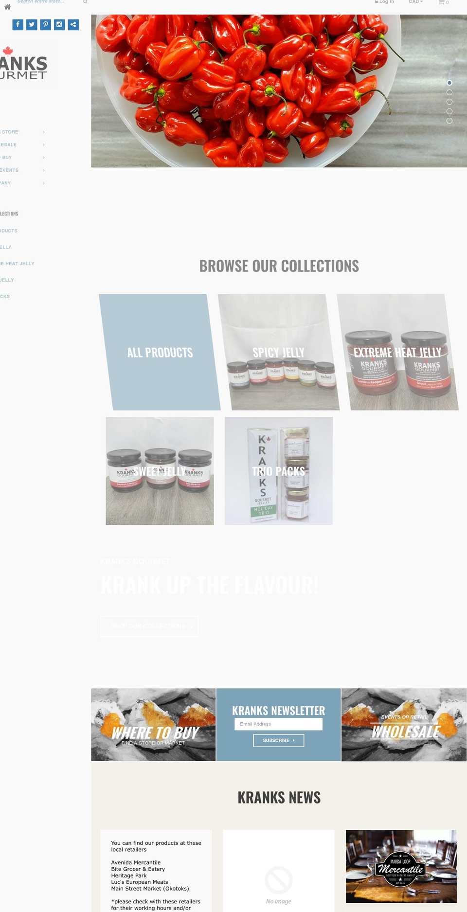 kranks.ca shopify website screenshot