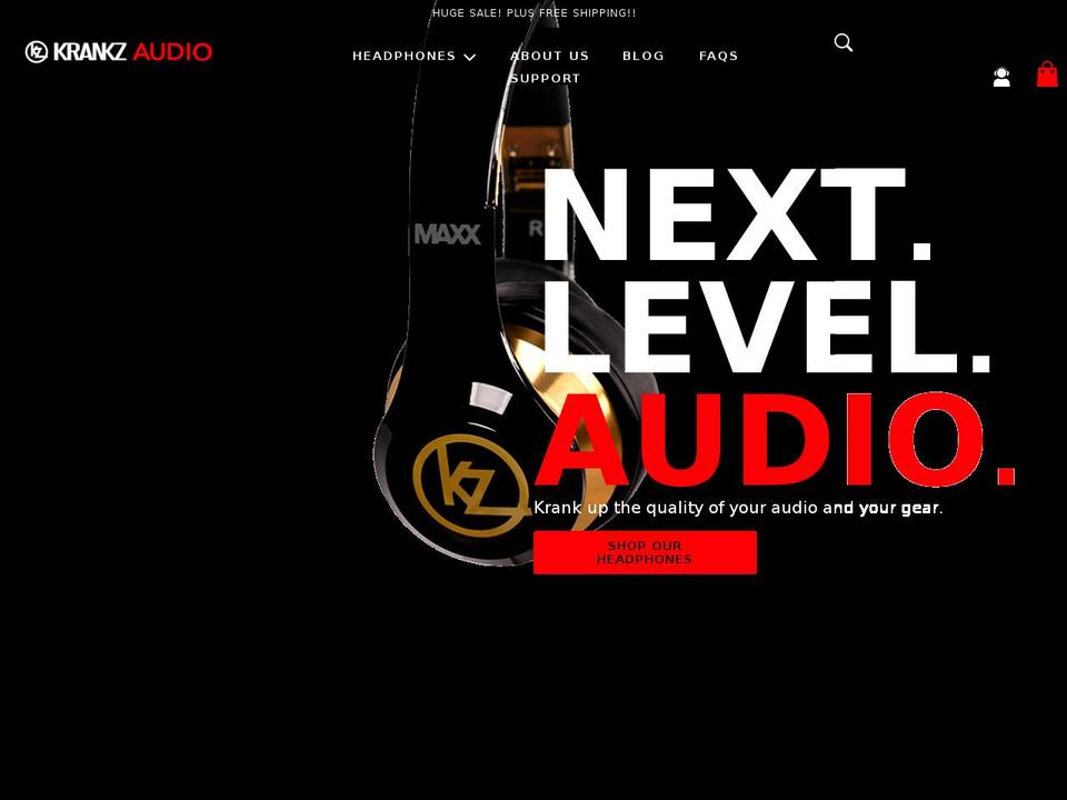 krankzaudio.com shopify website screenshot