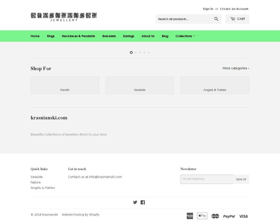 krasnianski.com shopify website screenshot