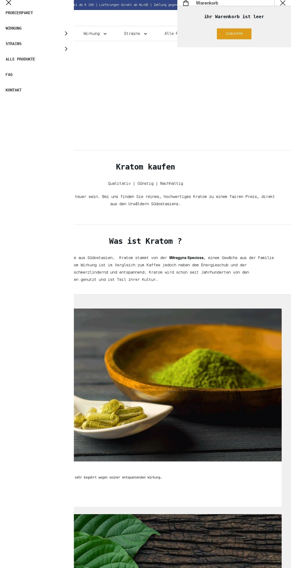 kratomtown.eu shopify website screenshot