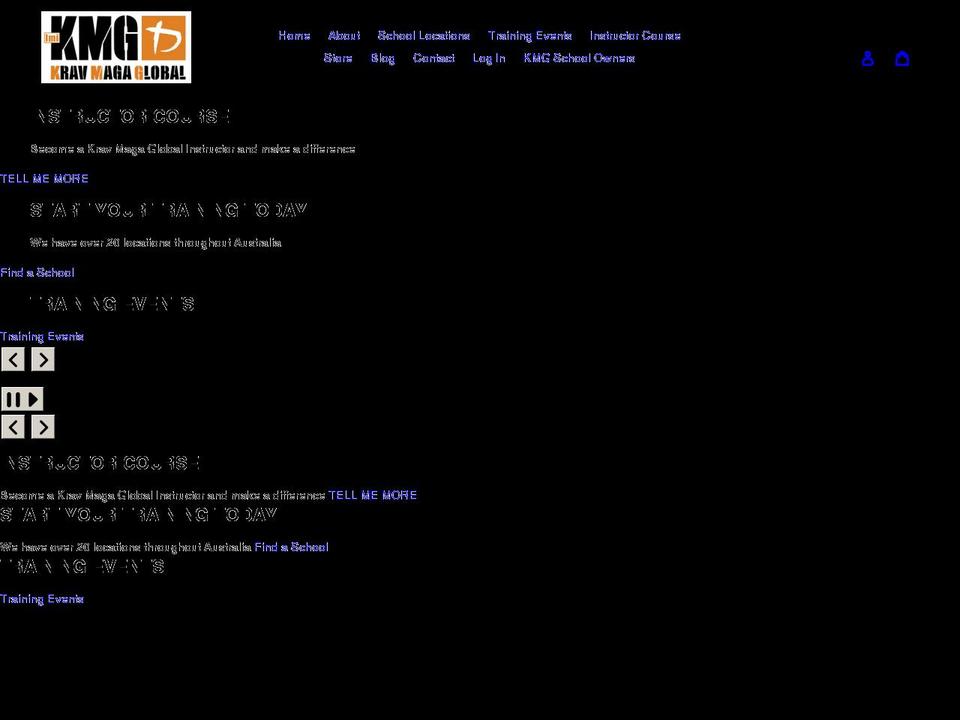 kravmagaglobal.com.au shopify website screenshot