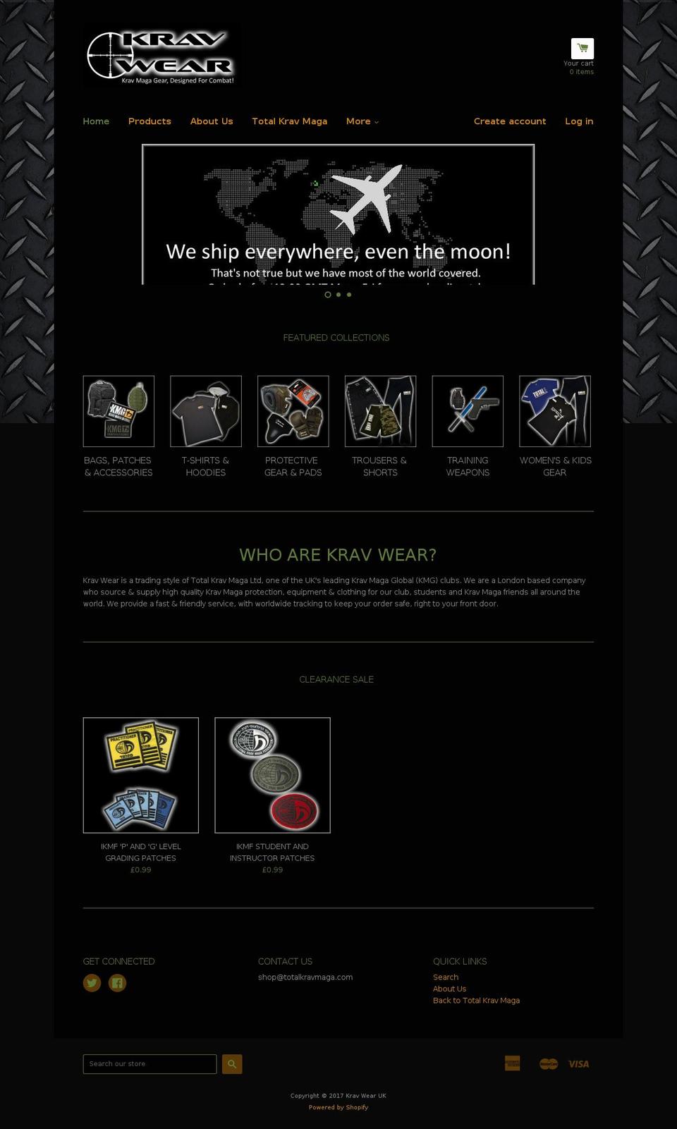 kravwear.com shopify website screenshot