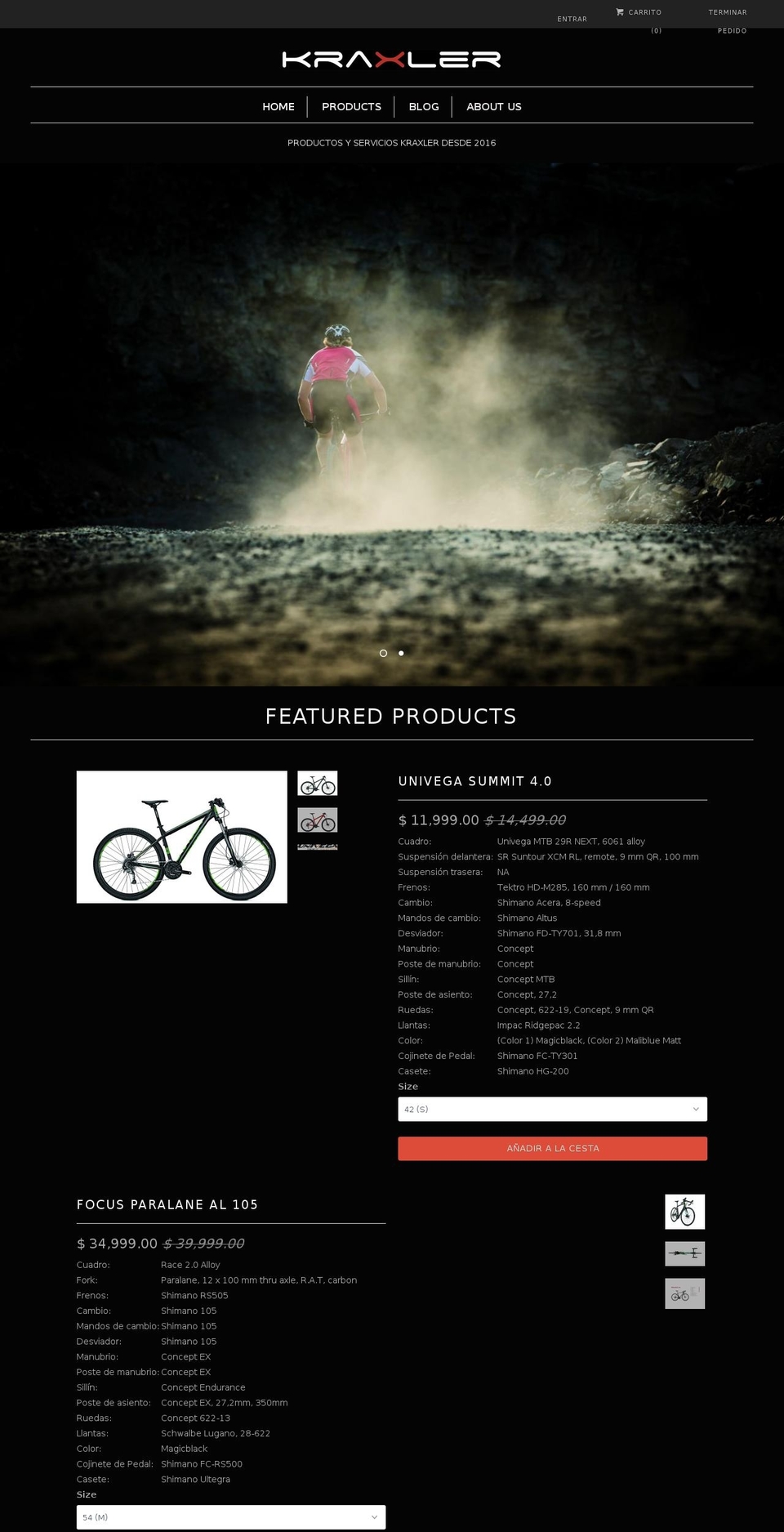 kraxler.com — Shopify storefront screenshot