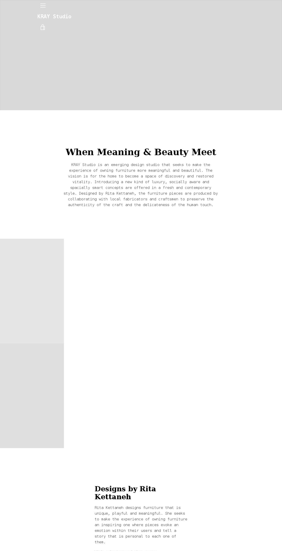 Narrative-- Shopify theme site example kraystudio.com