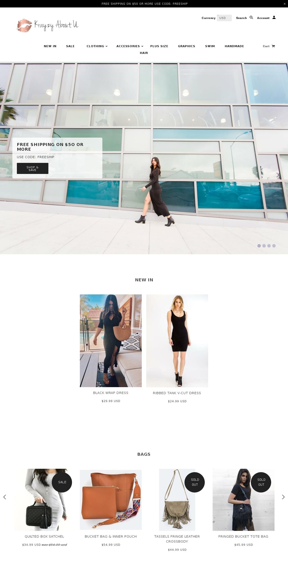 krayzyaboutu.com — Shopify storefront screenshot