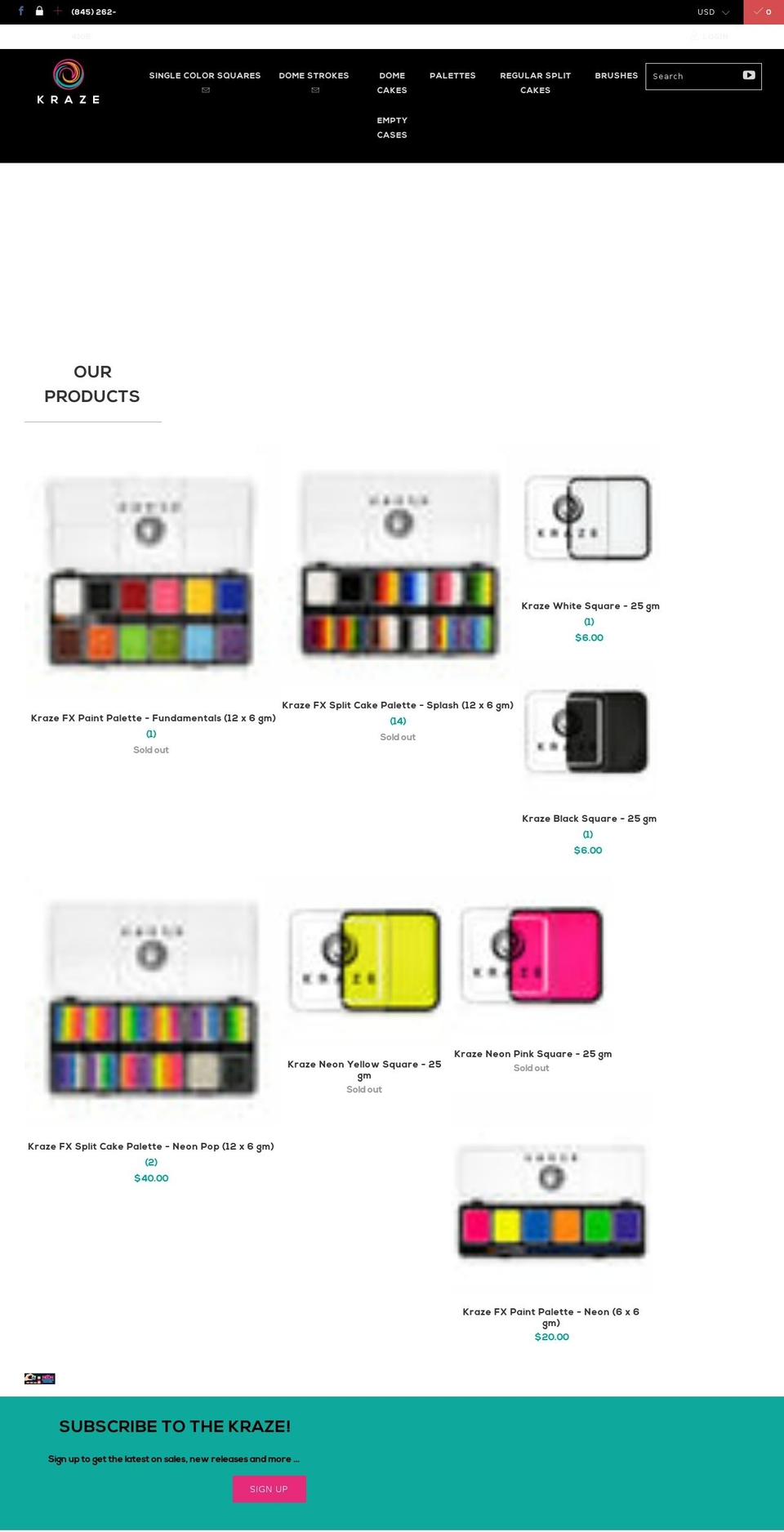 krazefx.com shopify website screenshot