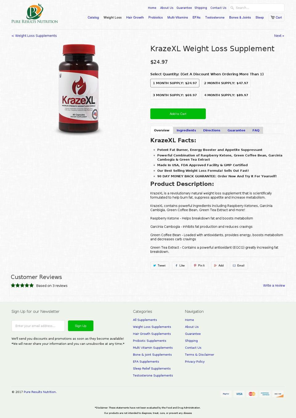 krazexl.com shopify website screenshot