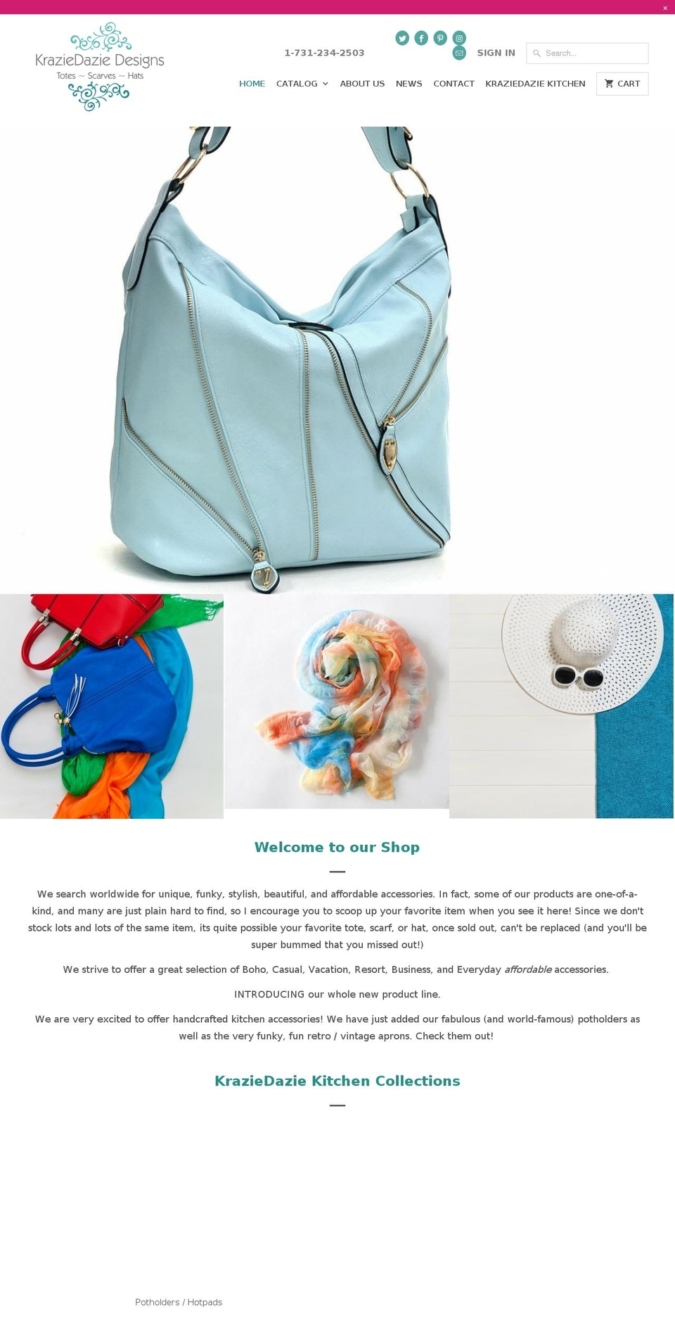 kraziedazie.com — Shopify storefront screenshot