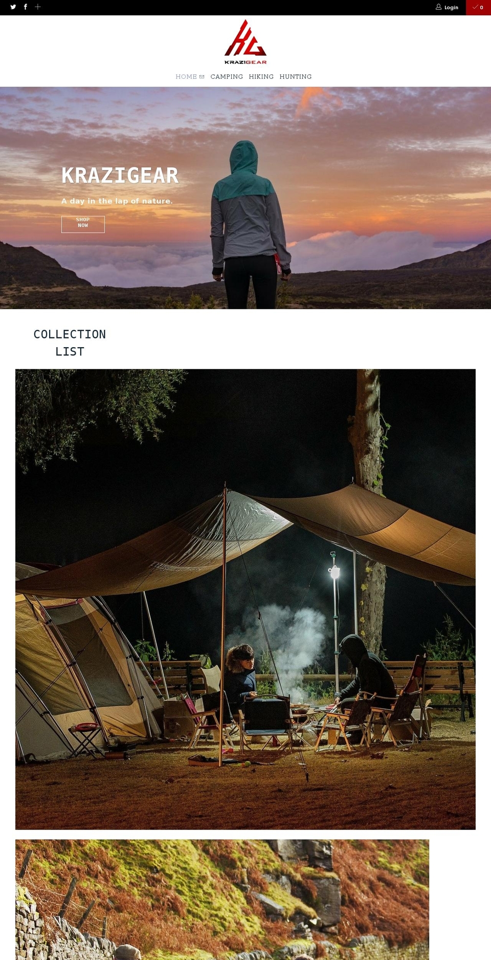 krazigear.com shopify website screenshot