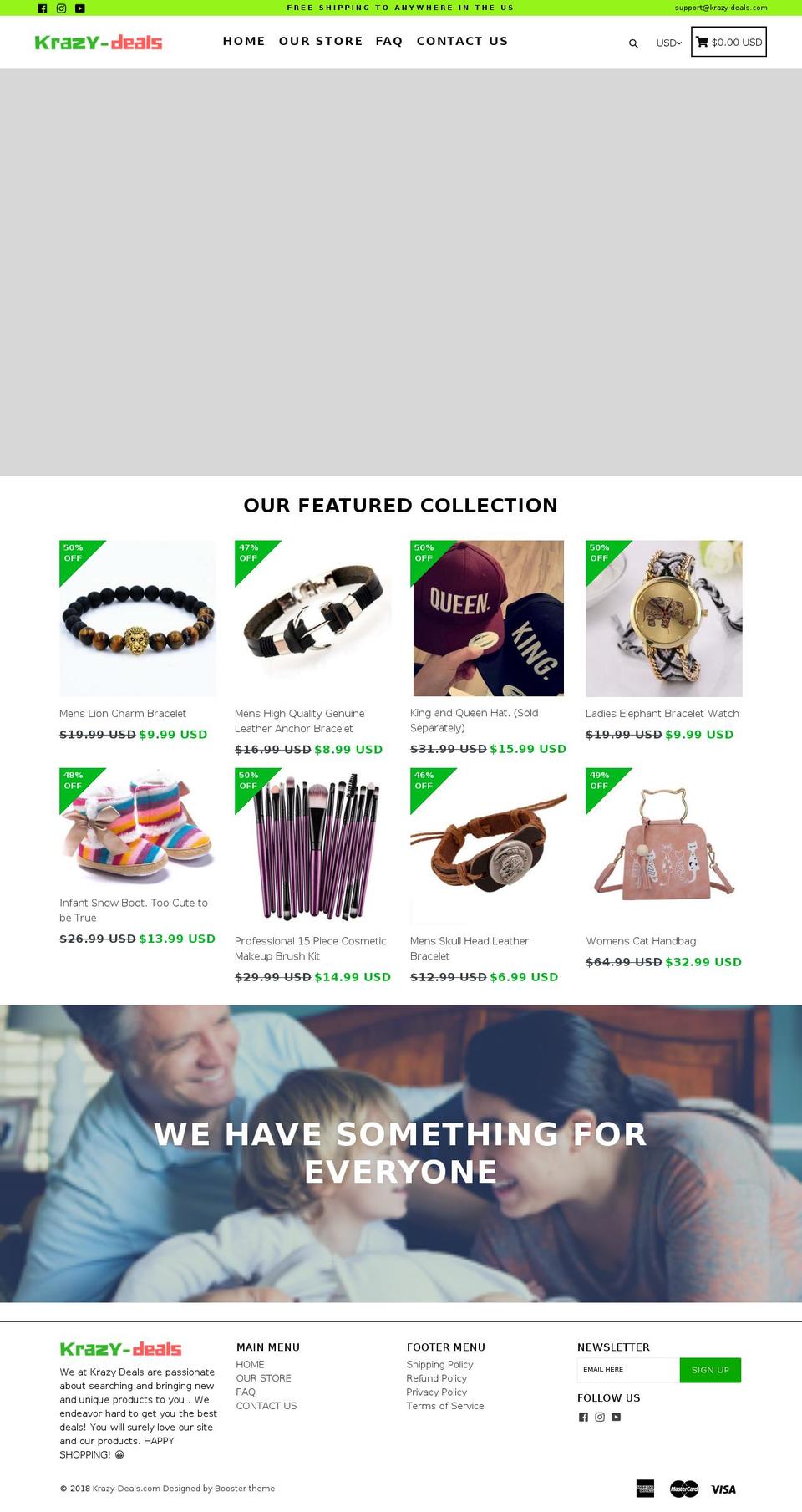 krazy-deals.com — Shopify storefront screenshot