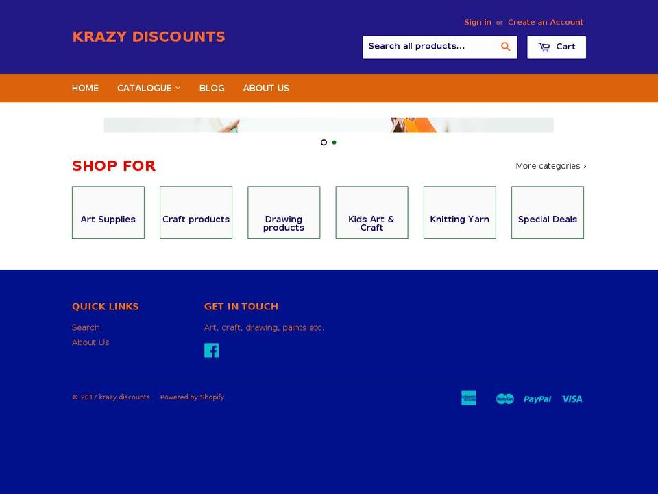 krazydiscounts.net shopify website screenshot