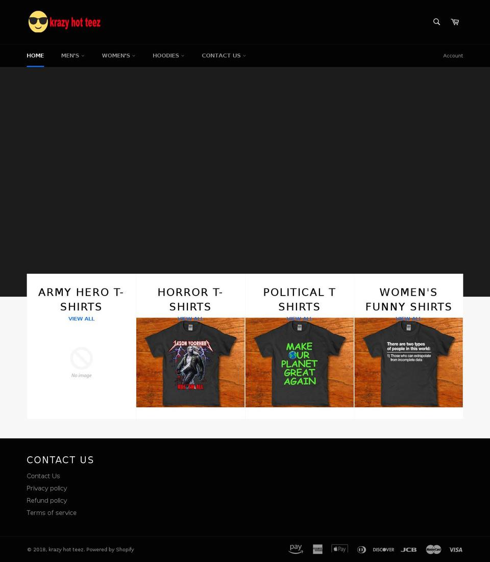 krazyhotteez.com — Shopify storefront screenshot