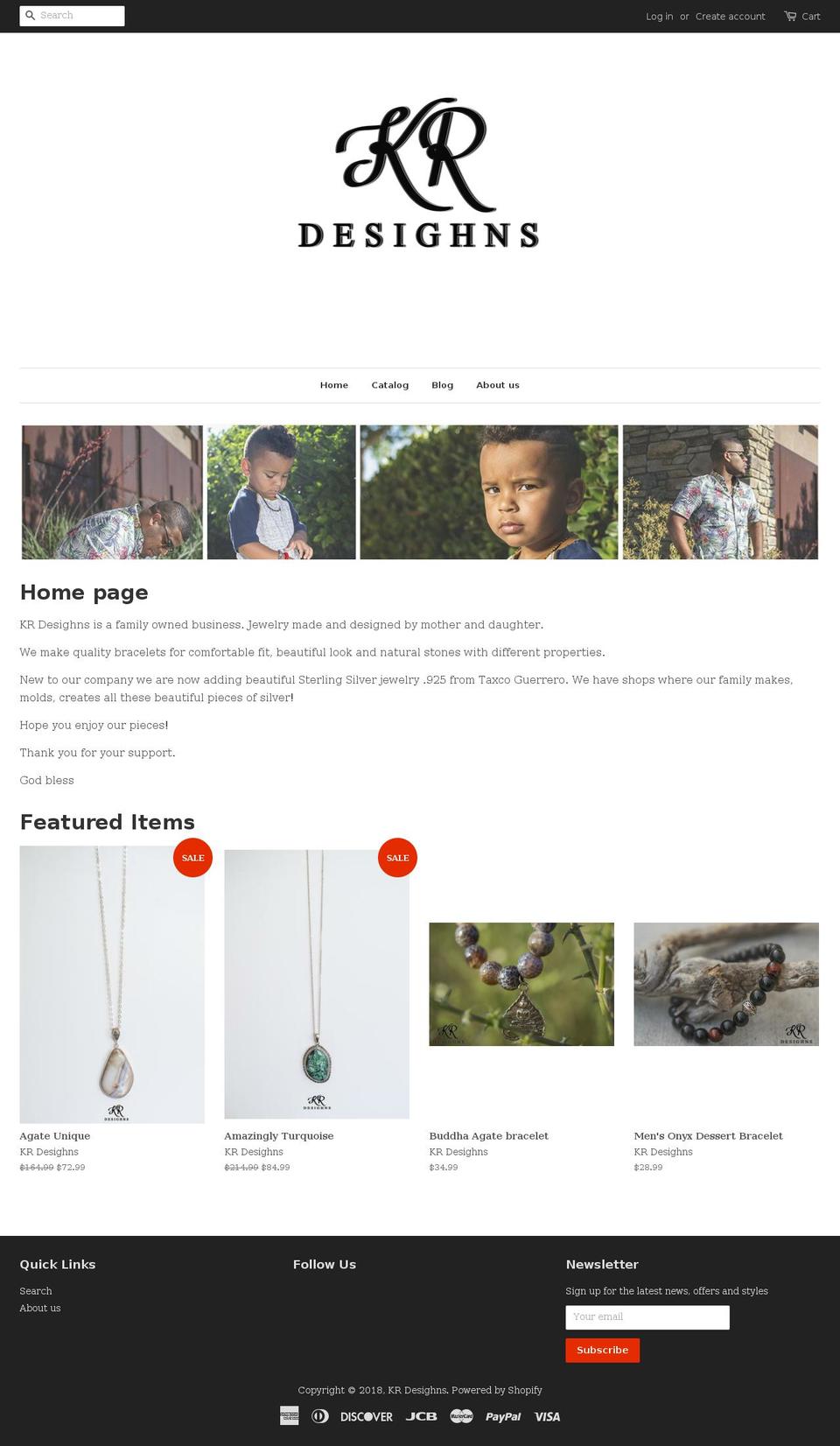 krdesighns.com shopify website screenshot