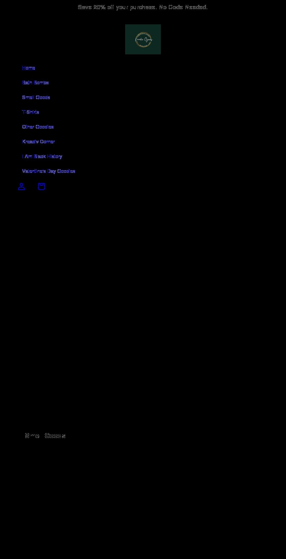 kreadivgoods.com shopify website screenshot