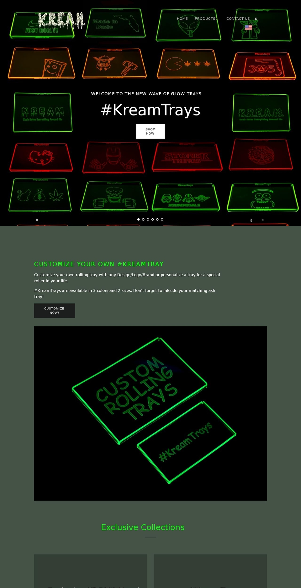 kreamexclusives.com shopify website screenshot