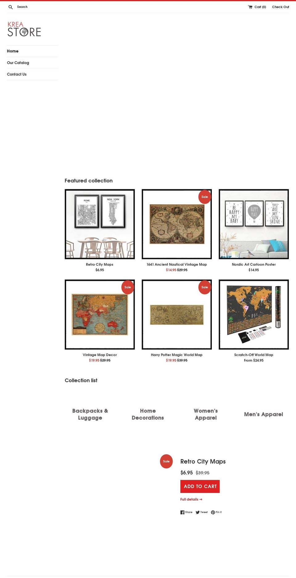 kreastore.com — Shopify storefront screenshot