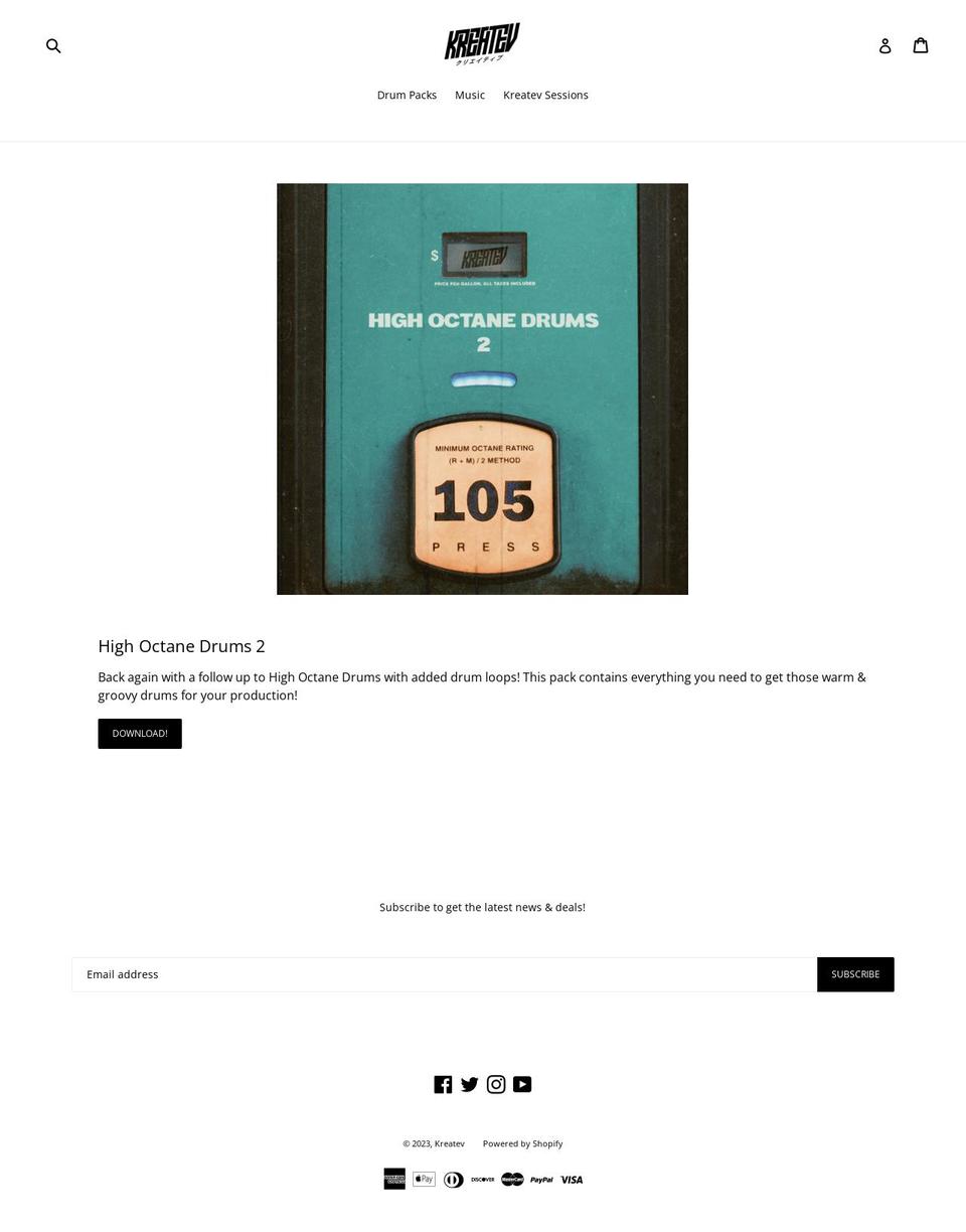 kreatev.com shopify website screenshot