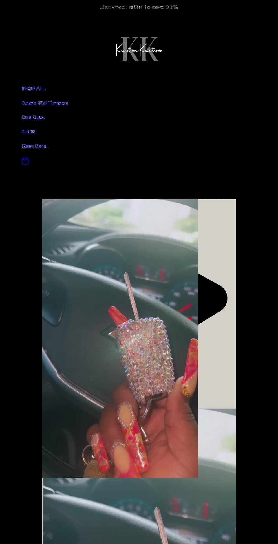 kreatiivekreations.com shopify website screenshot