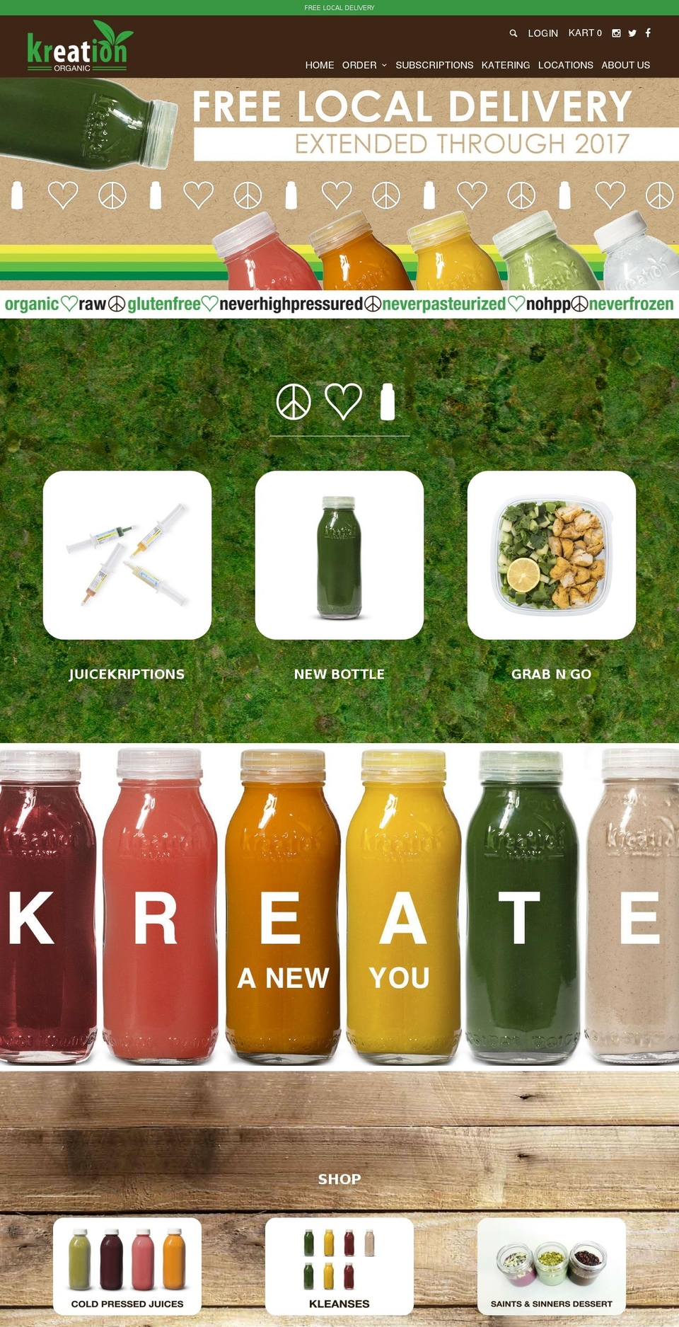 Flow Shopify theme site example kreationjuice.com