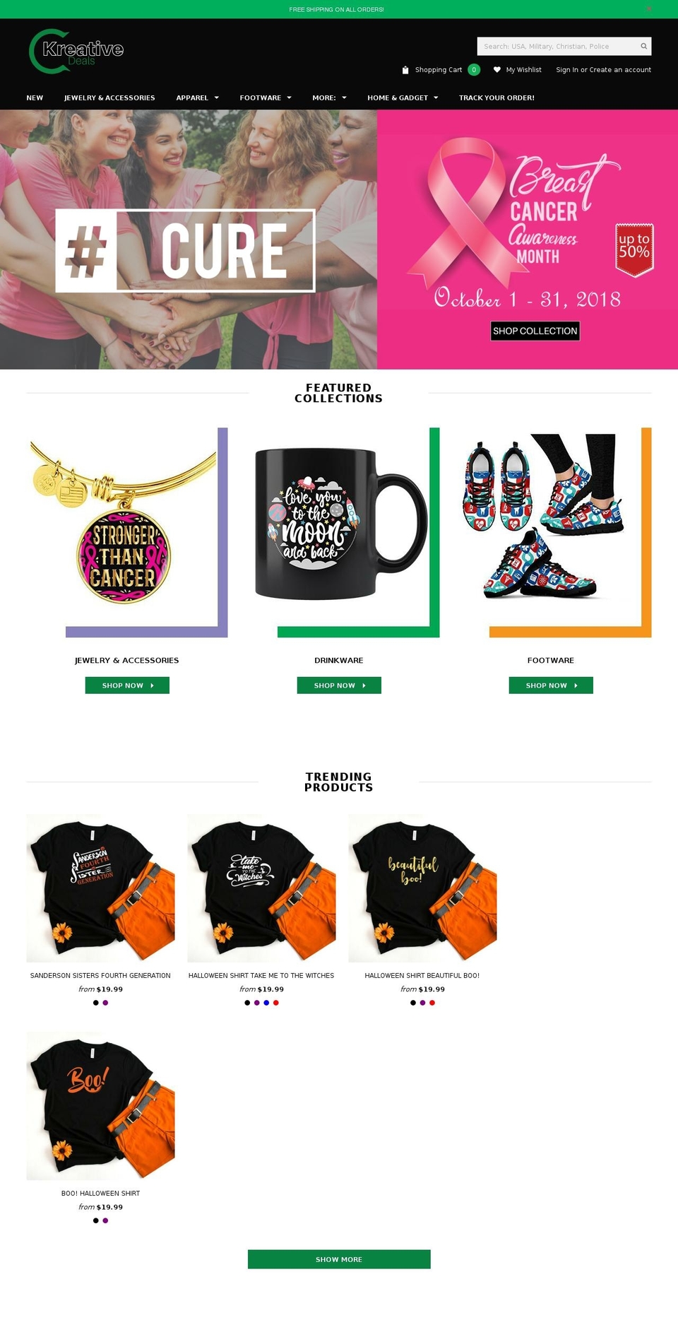 kreative-business.myshopify.com — Shopify storefront screenshot